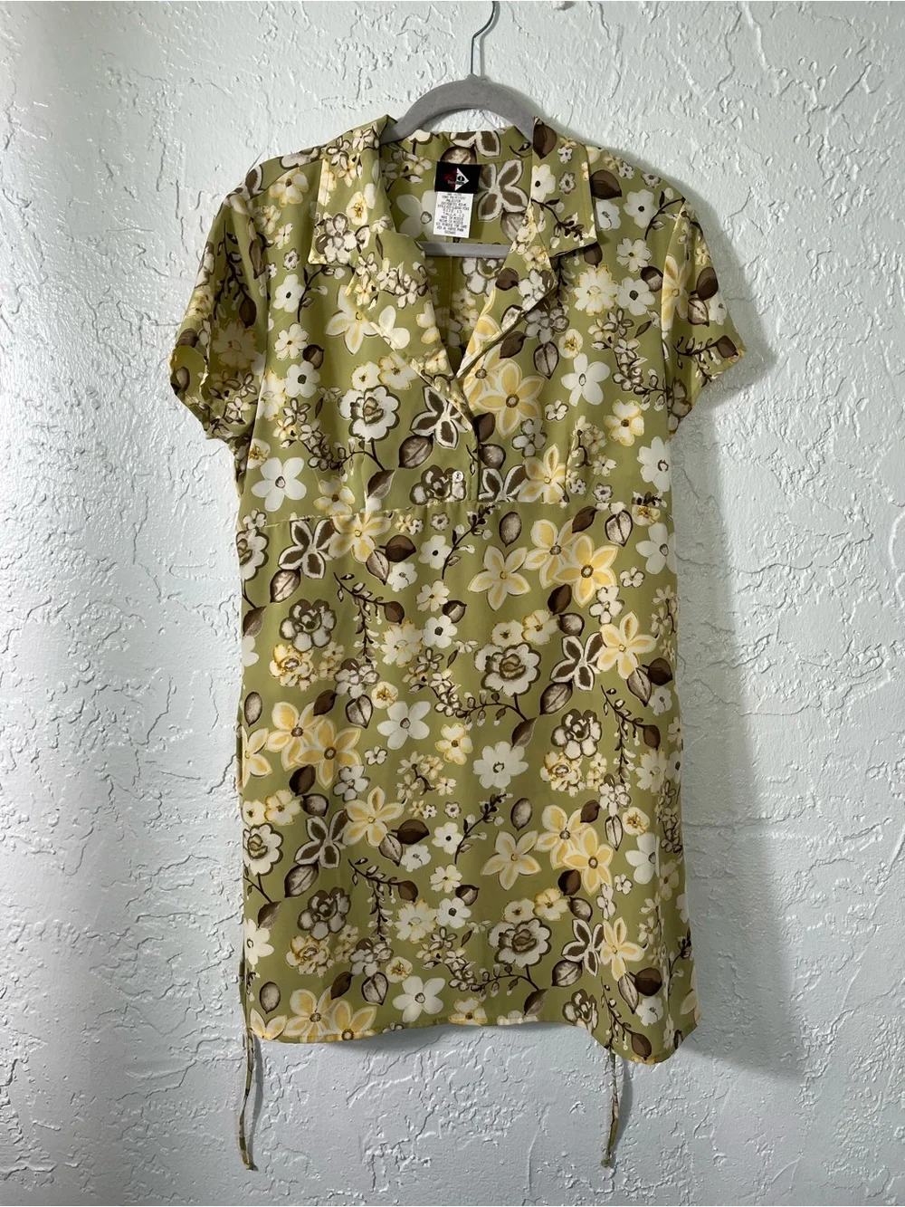 No Boundaries Floral Dress Size 13 Green Boho Cottagecore Y2K‎